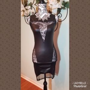 🖤 Black Leather Dress 🖤